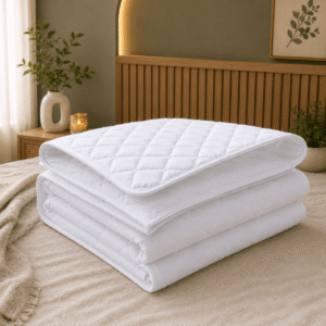 Home Fresh Waterproof King Size 78x72 inch Quilted Mattress Protector Breathable Hypoallergenic Noiseless Ultra Soft Elastic Fitted Bed Protector Mattress/Bed Cover (White, King (78 * 72”))