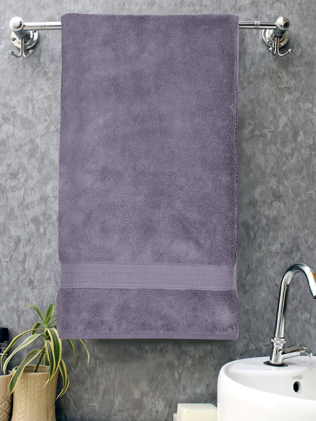 Home Fresh 600GSM 100% Cotton One Large size 75x150 Cm / 30x60 inches Bath Towel