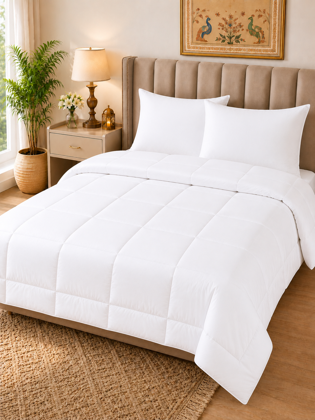 Home Fresh 300 GSM 100% Cotton Double Size Comforter / Quilt / Duvet