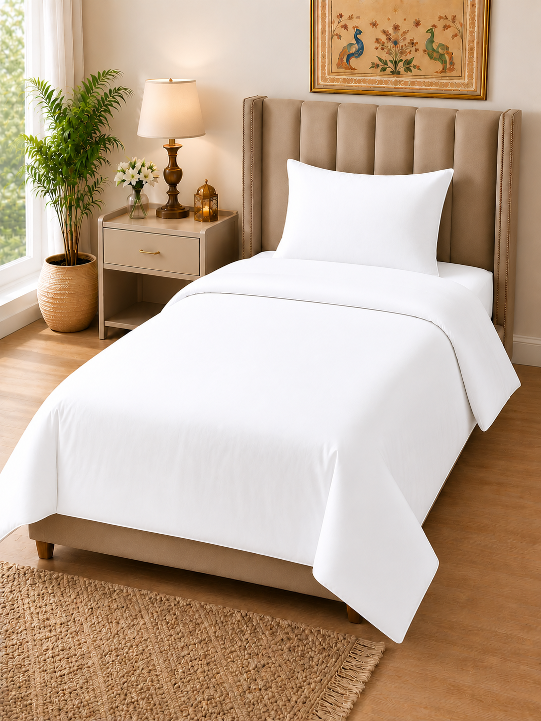 Home Fresh 210 TC 100% Cotton One Single Size Comforter Cover / Quilt Cover / Duvet Cover