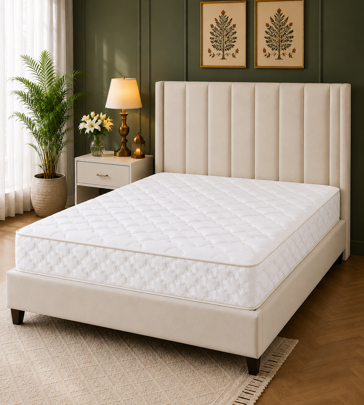 Home Fresh Latex Mattress | Firm, Orthopedic 6-inch Hybrid Mattress with Pinhole Tech Latex & Memory Foam Layers | 5-Zone Support & Hypoallergenic Cover (King-78x72x6 Inch)