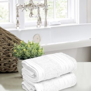 Home Fresh 400 GSM 100% Cotton 2 Hand Towel size 40x60 Cm / 16x24 inches