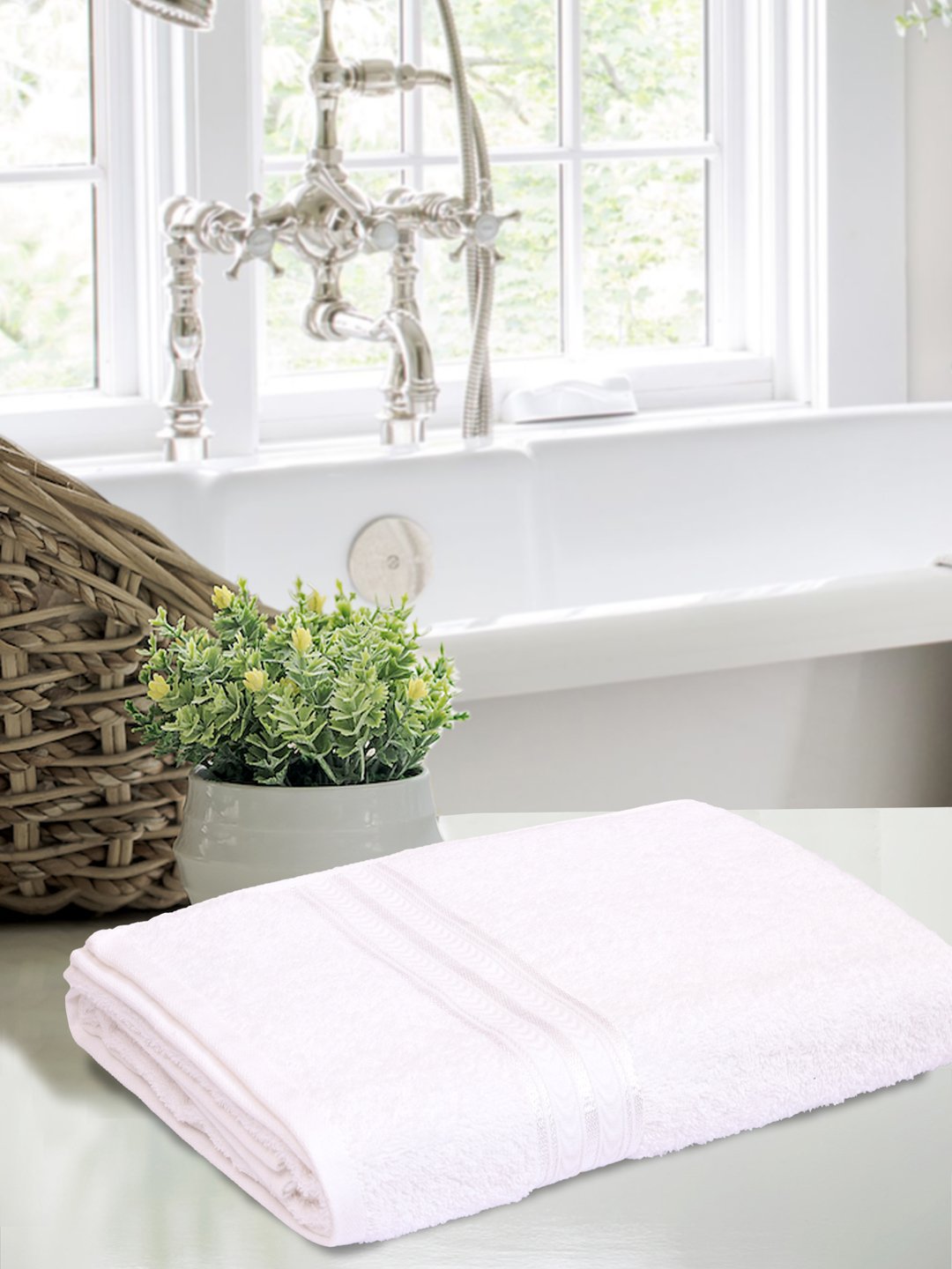 Home Fresh 400 GSM 100% Cotton One Large size 75x150 Cm/30x60 inches Bath Towel