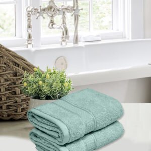 Home Fresh Solid 100% Cotton 450 GSM Hand Towel size 40x60 Cm Pack of 2