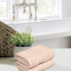 Home Fresh Solid 100% Cotton 450 GSM Hand Towel size 40x60 Cm Pack of 2