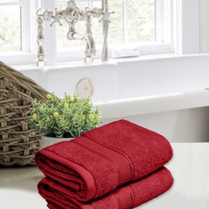 Home Fresh Solid 100% Cotton 450 GSM Hand Towel size 40x60 Cm Pack of 2