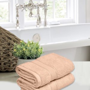 Home Fresh Solid 100% Cotton 450 GSM Hand Towel size 40x60 Cm Pack of 2