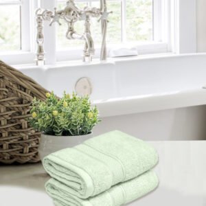 Home Fresh Solid 100% Cotton 450 GSM Hand Towel size 40x60 Cm Pack of 2