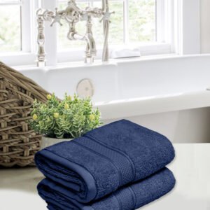 Home Fresh Solid 100% Cotton 450 GSM Hand Towel size 40x60 Cm Pack of 2