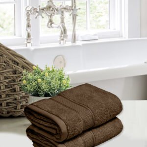 Home Fresh Solid 100% Cotton 450 GSM Hand Towel size 40x60 Cm Pack of 2