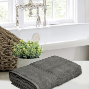 Home Fresh Solid 100% Cotton 450 GSM One Large size 75x150 Cm / 30x60 Inches Bath Towel