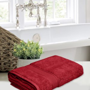 Home Fresh Solid 100% Cotton 450 GSM One Large size 75x150 Cm / 30x60 Inches Bath Towel