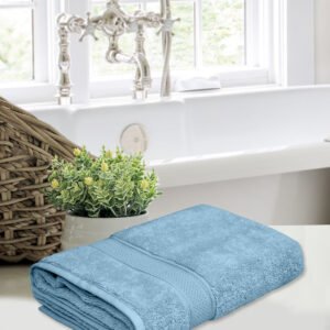 Home Fresh Solid 100% Cotton 450 GSM One Large size 75x150 Cm / 30x60 Inches Bath Towel