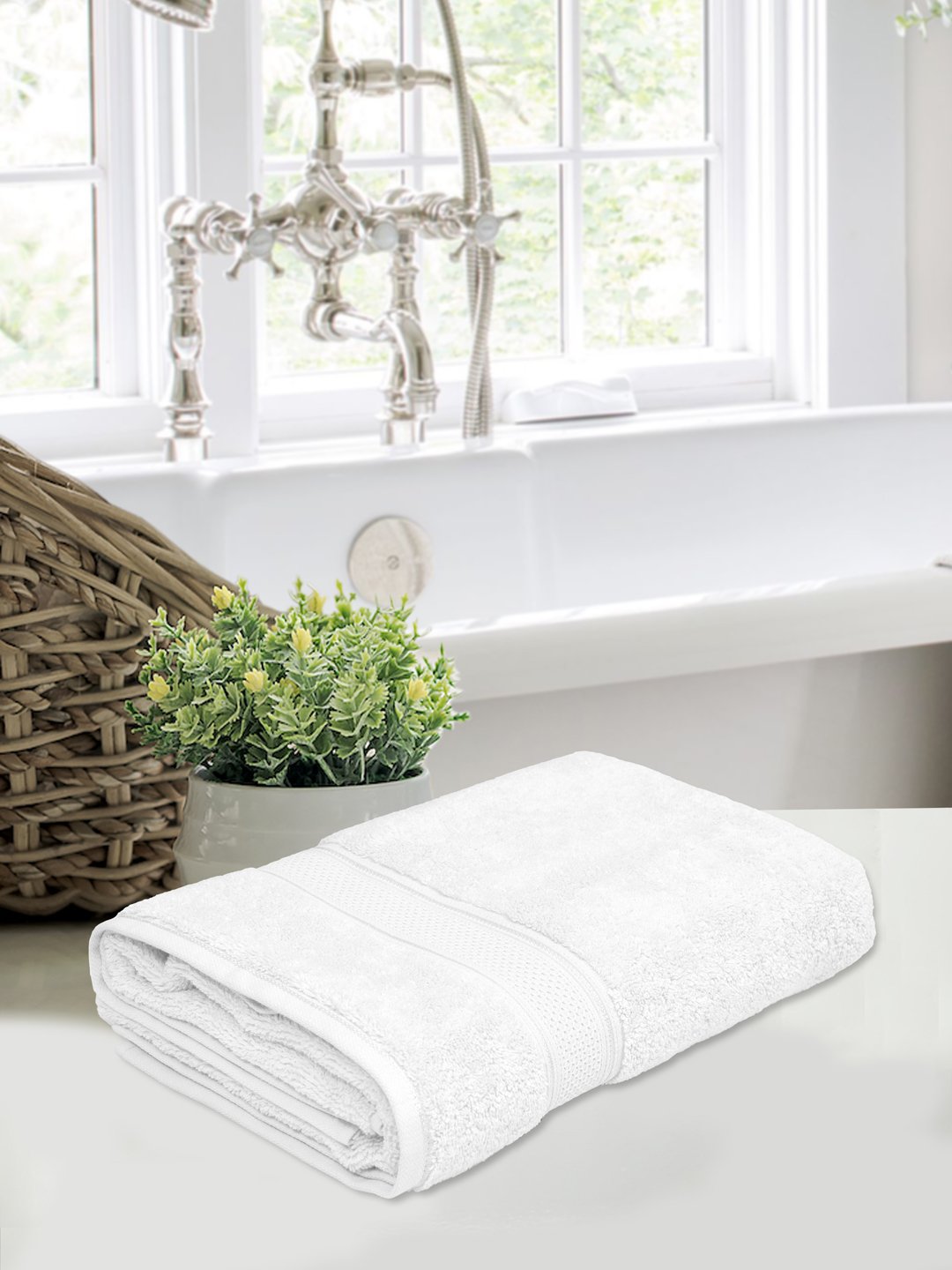 Home Fresh 500 GSM 100% Cotton One Large size 75x150 Cm/30x60 inches Bath Towel