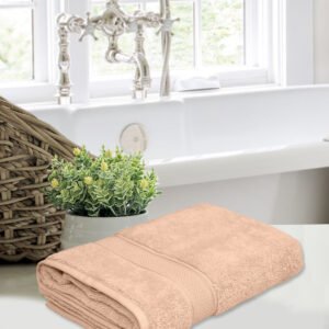 Home Fresh Solid 100% Cotton 450 GSM One Large size 75x150 Cm / 30x60 Inches Bath Towel