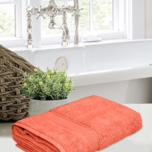 Home Fresh Solid 100% Cotton 450 GSM One Large size 75x150 Cm / 30x60 Inches Bath Towel