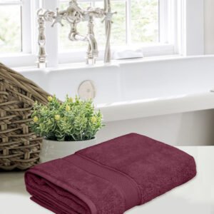 Home Fresh Solid 100% Cotton 450 GSM One Large size 75x150 Cm / 30x60 Inches Bath Towel