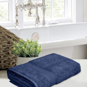 Home Fresh Solid 100% Cotton 450 GSM One Large size 75x150 Cm / 30x60 Inches Bath Towel