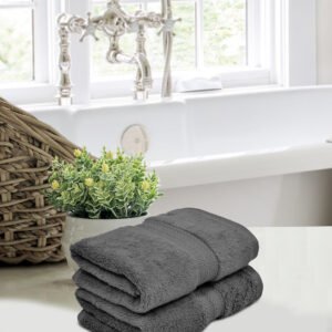 Home Fresh Solid 100% Cotton 600 GSM Premium Hand Towel size 40x60 Cm set of 2