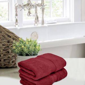 Home Fresh Solid 100% Cotton 600 GSM Premium Hand Towel size 40x60 Cm set of 2