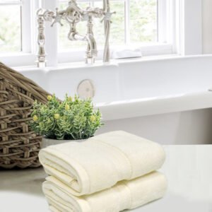 Home Fresh Solid 100% Cotton 600 GSM Premium Hand Towel size 40x60 Cm set of 2