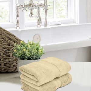 Home Fresh Solid 100% Cotton 600 GSM Premium Hand Towel size 40x60 Cm set of 2