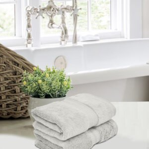 Home Fresh Solid 100% Cotton 600 GSM Premium Hand Towel size 40x60 Cm set of 2