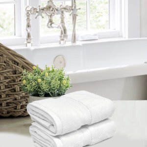 Home Fresh Solid 100% Cotton 600 GSM Premium Hand Towel size 40x60 Cm set of 2