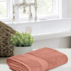 Home Fresh Solid 100% Cotton 600 GSM One Large size 75x150 Cm / 30x60 Inches Premium Bath Towel