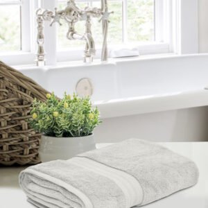 Home Fresh Solid 100% Cotton 600 GSM One Large size 75x150 Cm / 30x60 Inches Premium Bath Towel