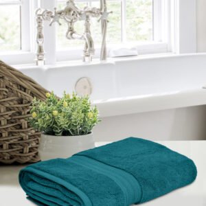 Home Fresh Solid 100% Cotton 600 GSM One Large size 75x150 Cm / 30x60 Inches Premium Bath Towel