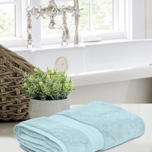 Home Fresh Solid 100% Cotton 600 GSM One Large size 75x150 Cm / 30x60 Inches Premium Bath Towel