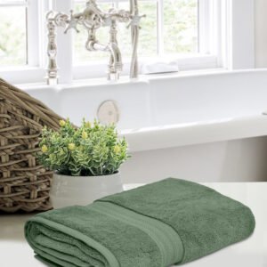 Home Fresh Solid 100% Cotton 600 GSM One Large size 75x150 Cm / 30x60 Inches Premium Bath Towel