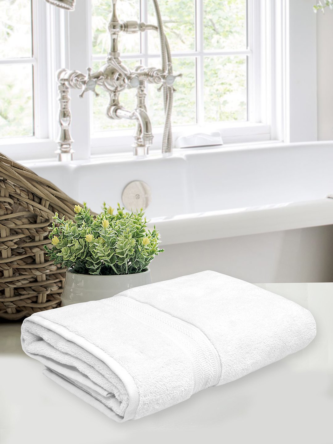 Home Fresh 600 GSM 100% Cotton One Large size 75x150 Cm/30x60 inches Bath Towel